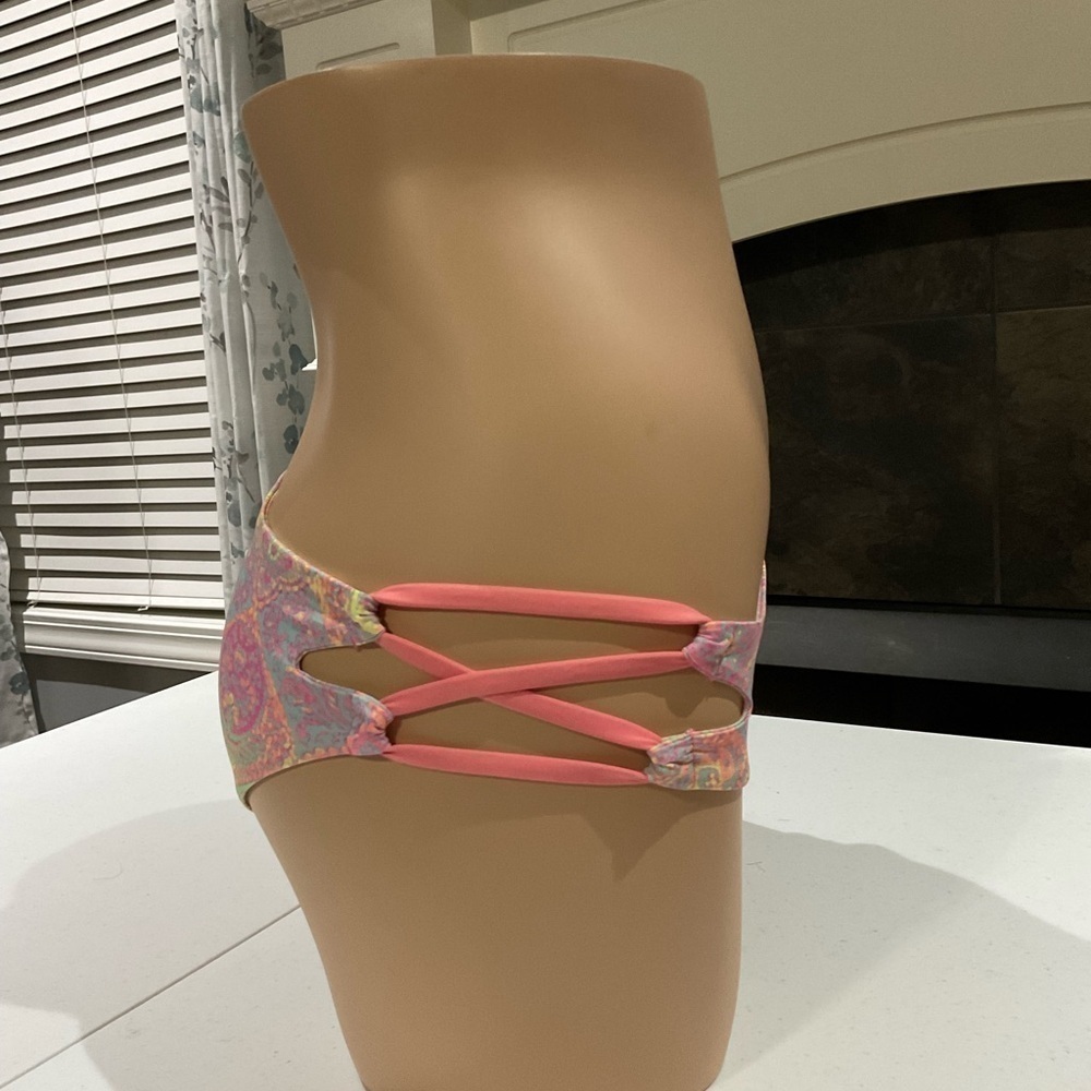 Gypsy 05 Crisscross Side Detail Colorful Patterned Bikini Bottom - Picture 8 of 9